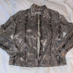 Faux snake skin jacket